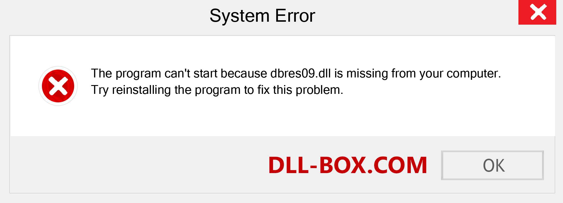  dbres09.dll file is missing?. Download for Windows 7, 8, 10 - Fix  dbres09 dll Missing Error on Windows, photos, images